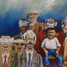 Painting "Fresh News" from Jorge Ortigueira (1984, Argentina)